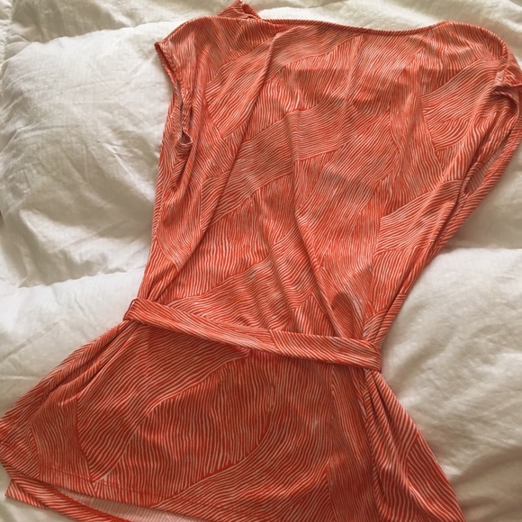 Orange and white belted top - Picture 3 of 3